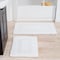 Hastings Home 2-piece 100-percent Cotton Bathmat, Reversible, Soft, Absorbent Bathroom Rugs, White 785264JQW - alternate 1